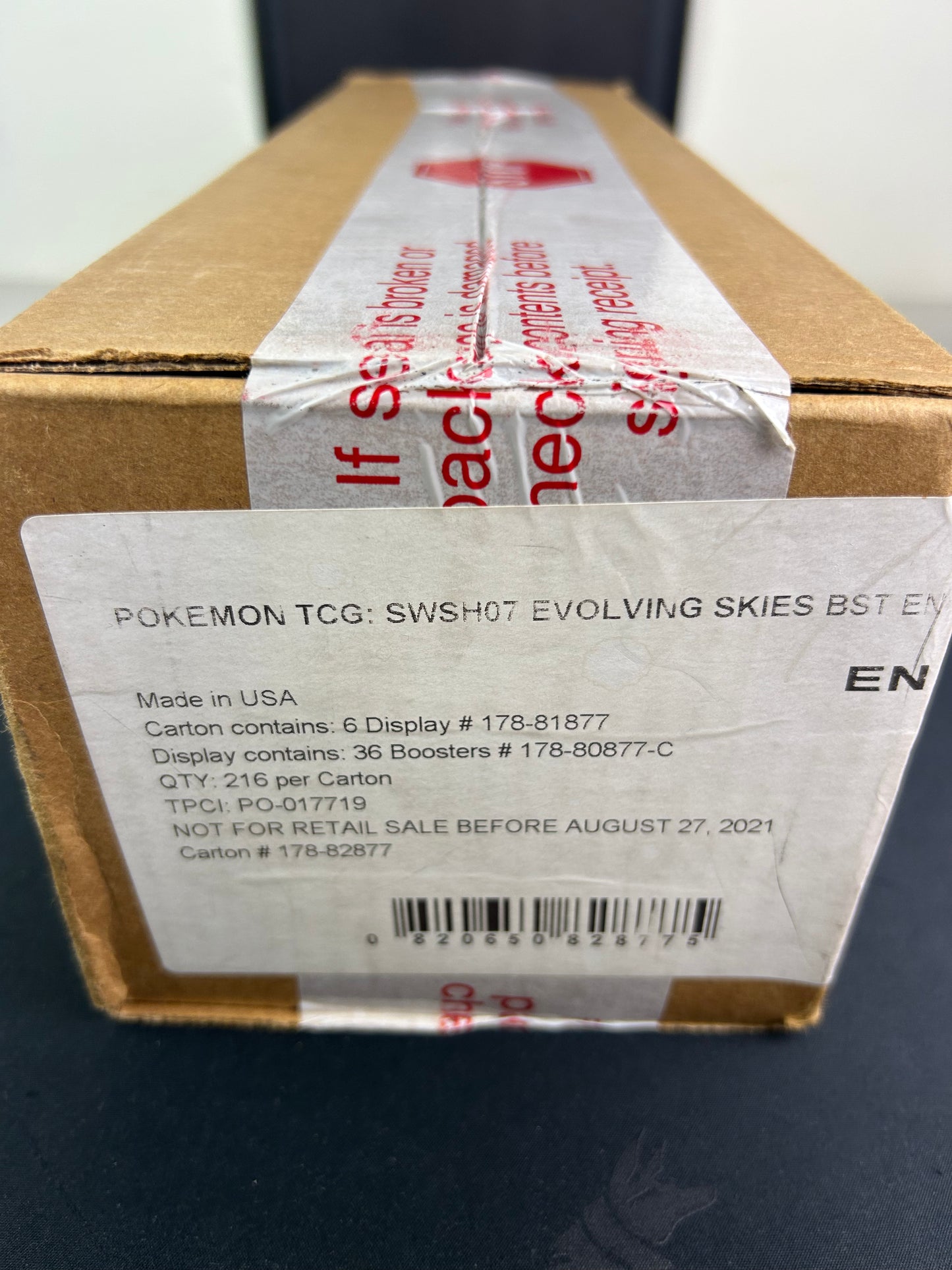 Sealed Evolving Skies booster case carton